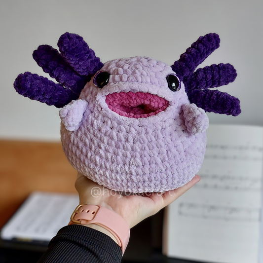 Chubby Axolotl crochet plushie
