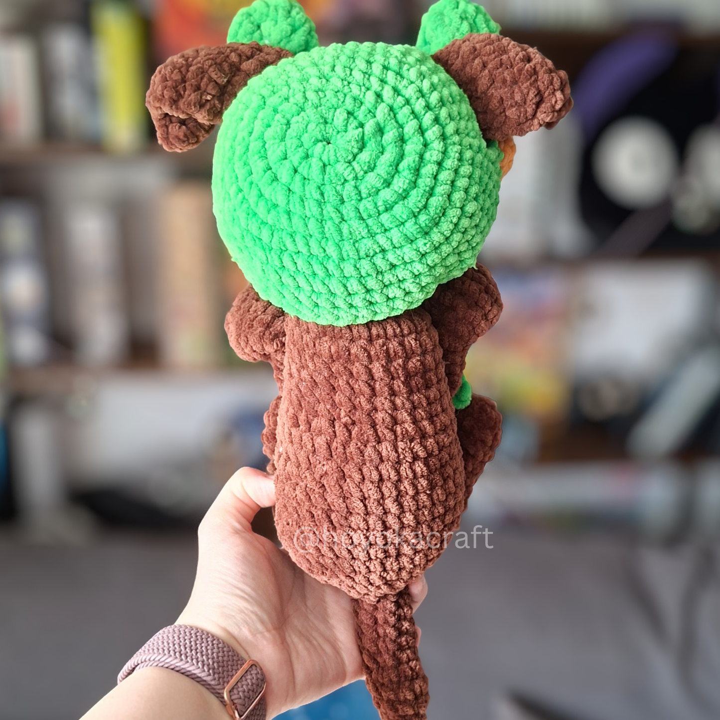 Puppy Crochet Plush in a Removable Frog Hat