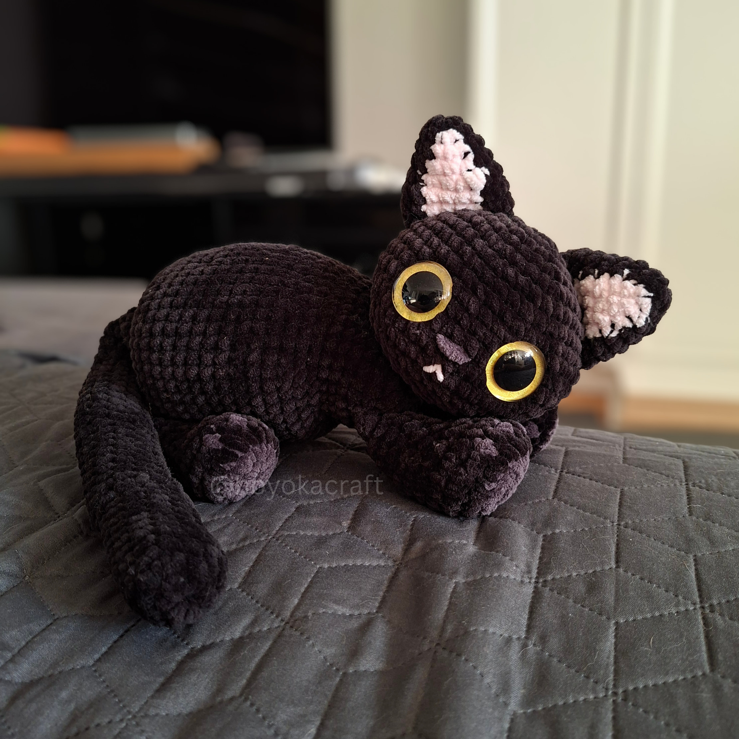 Black Kitty Crochet Plush