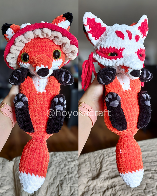 Fox With Hats crochet pattern