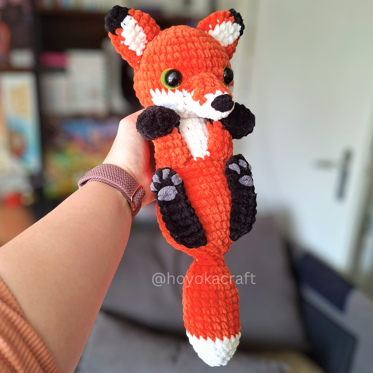 Fox Crochet Plush in a Removable Witch Hat