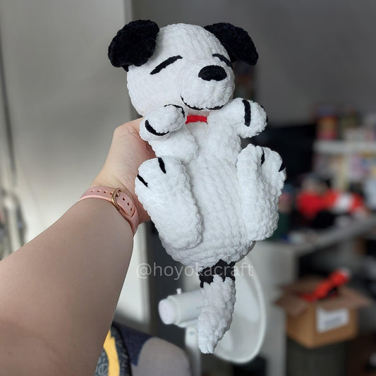 Dog Amigurumi Crochet Plush | Black and White Puppy Plush