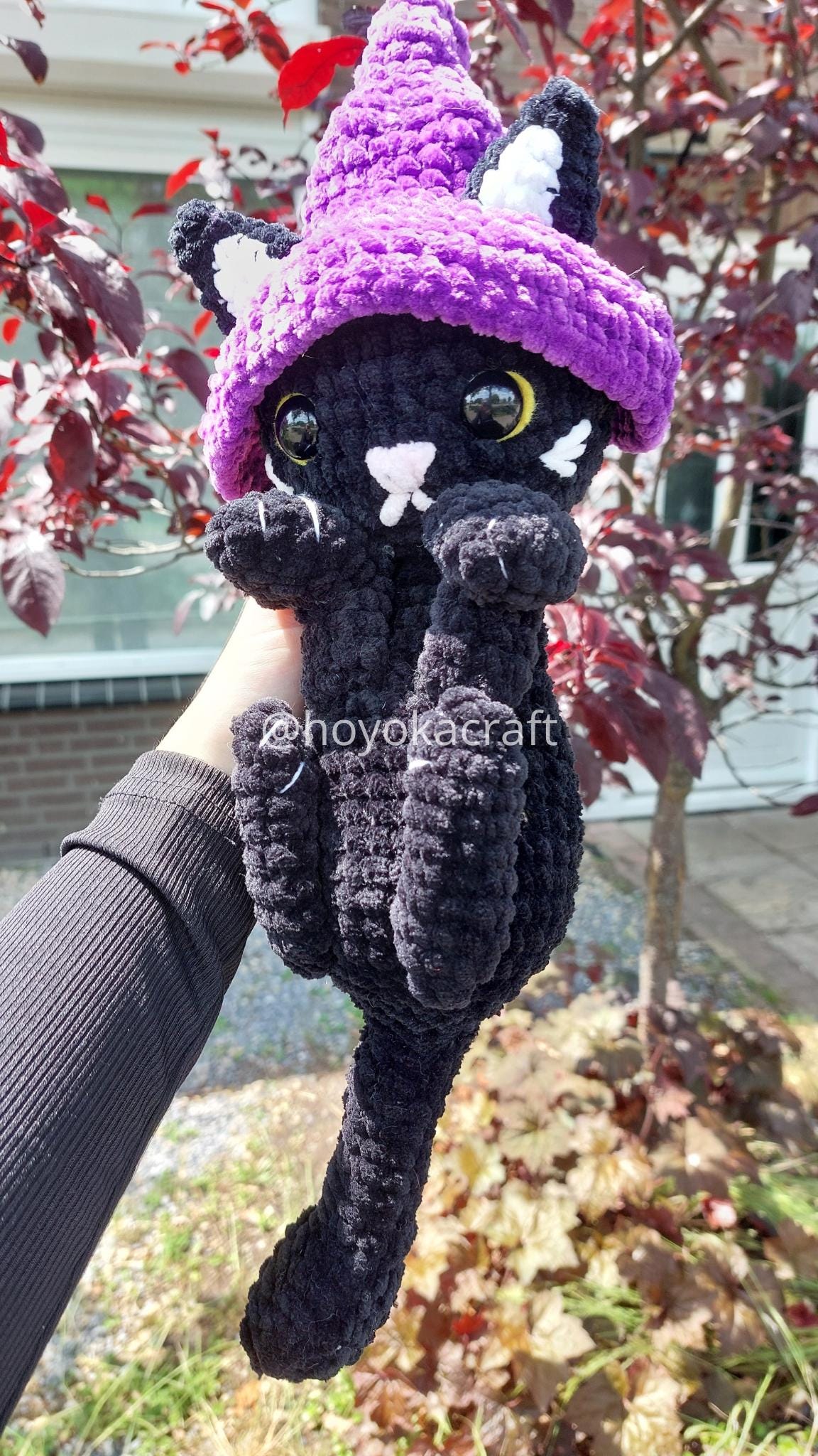 Crochet pattern bundle - Calico Cat With Hats and Black Cat With Hats