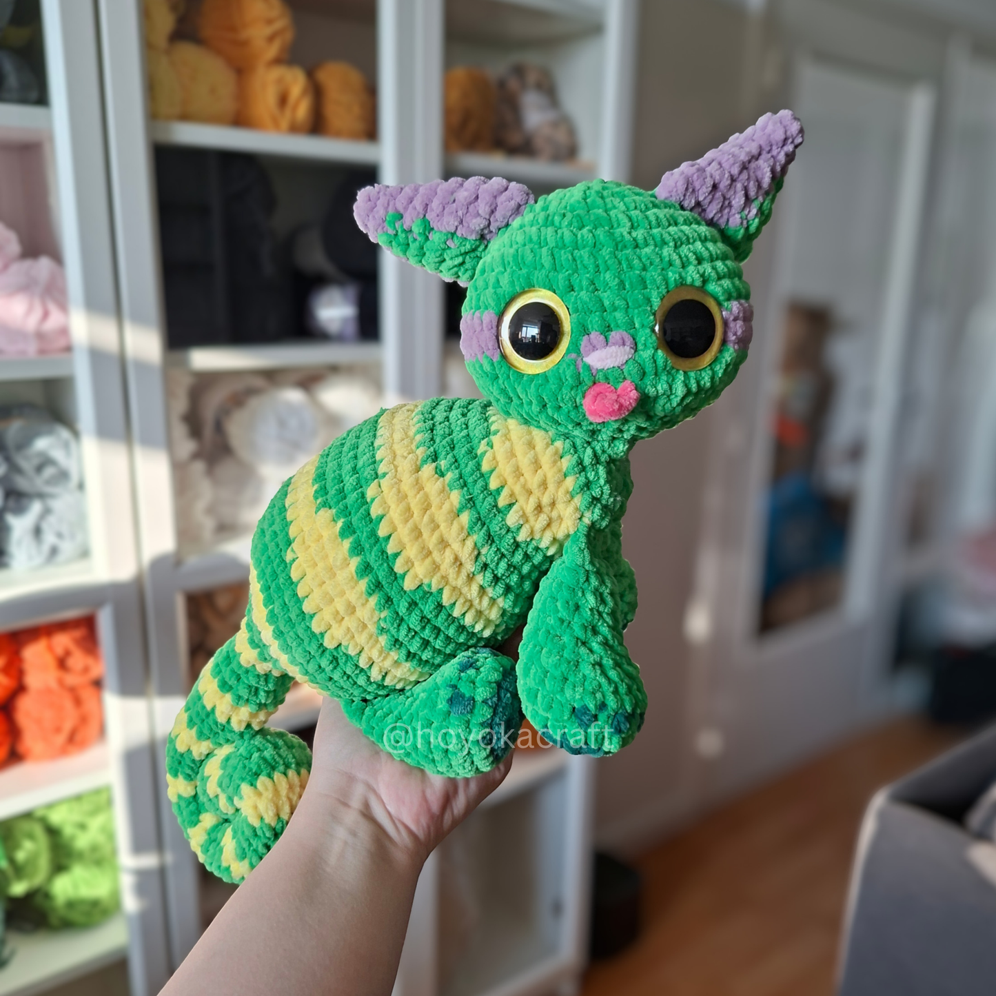 Chameleon Cat Crochet Plush