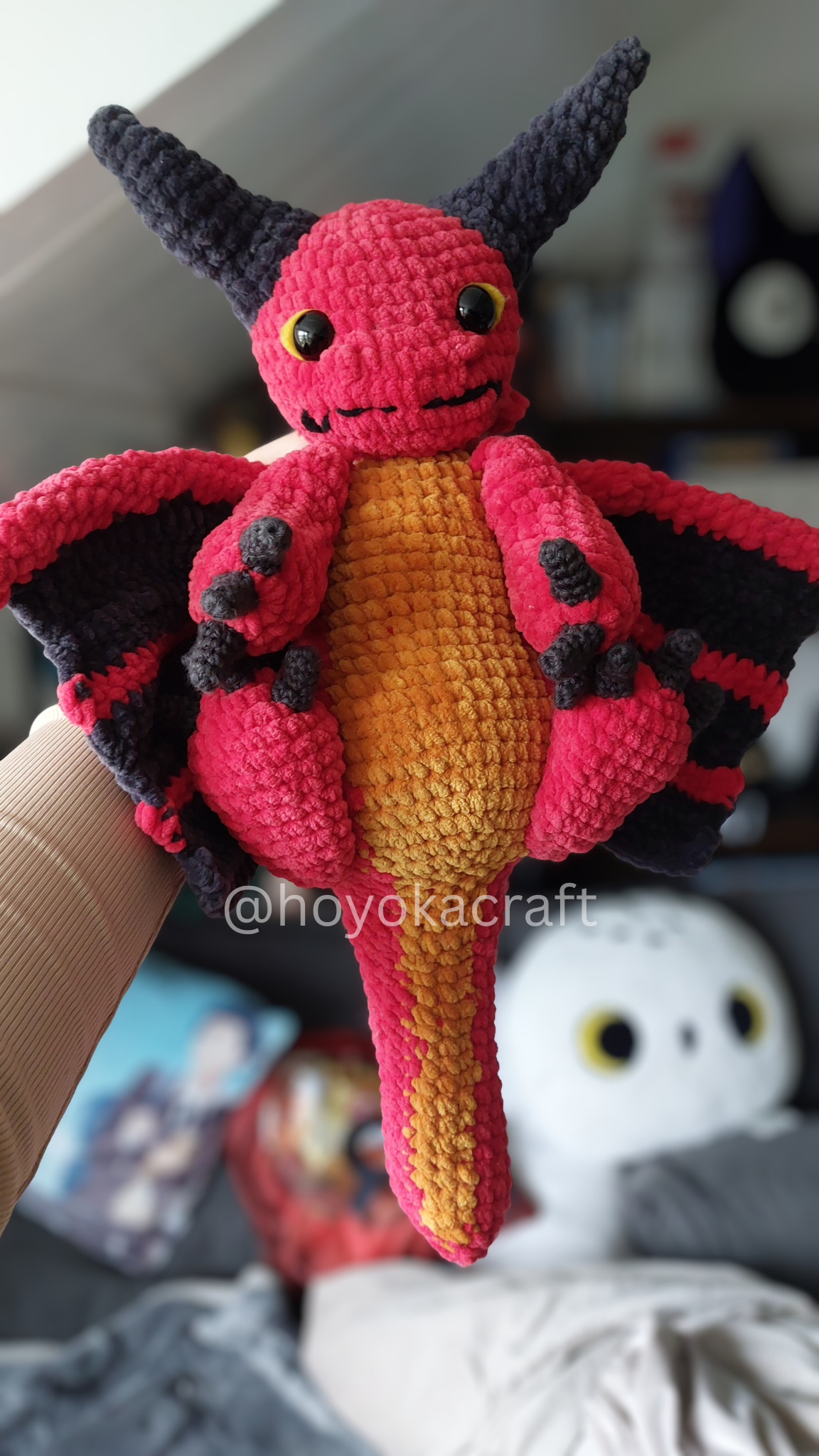 Dragon With Hats crochet pattern