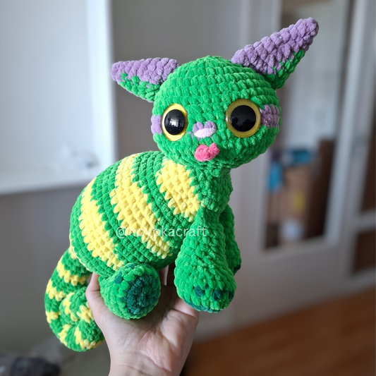 Chameleon Cat Crochet Plush