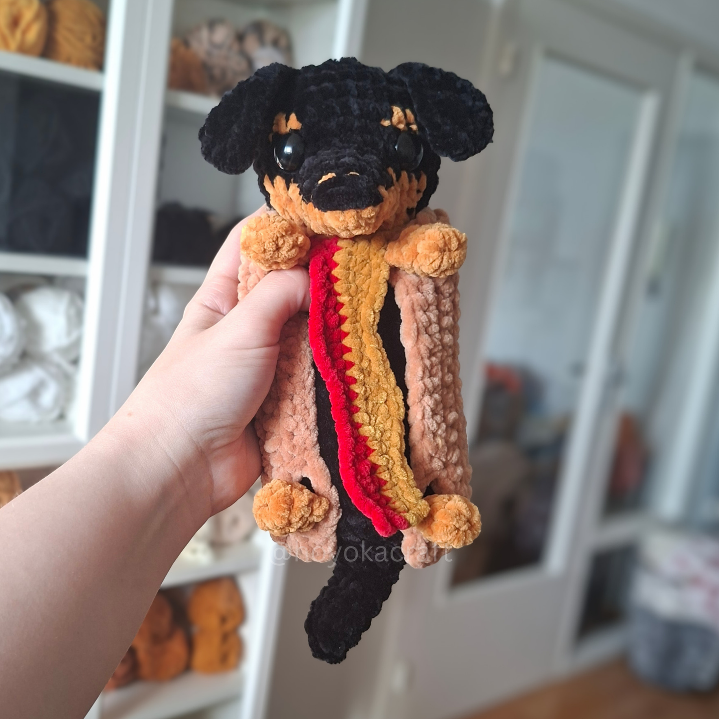 Mini Hot Dog Dachshund Crochet Plush