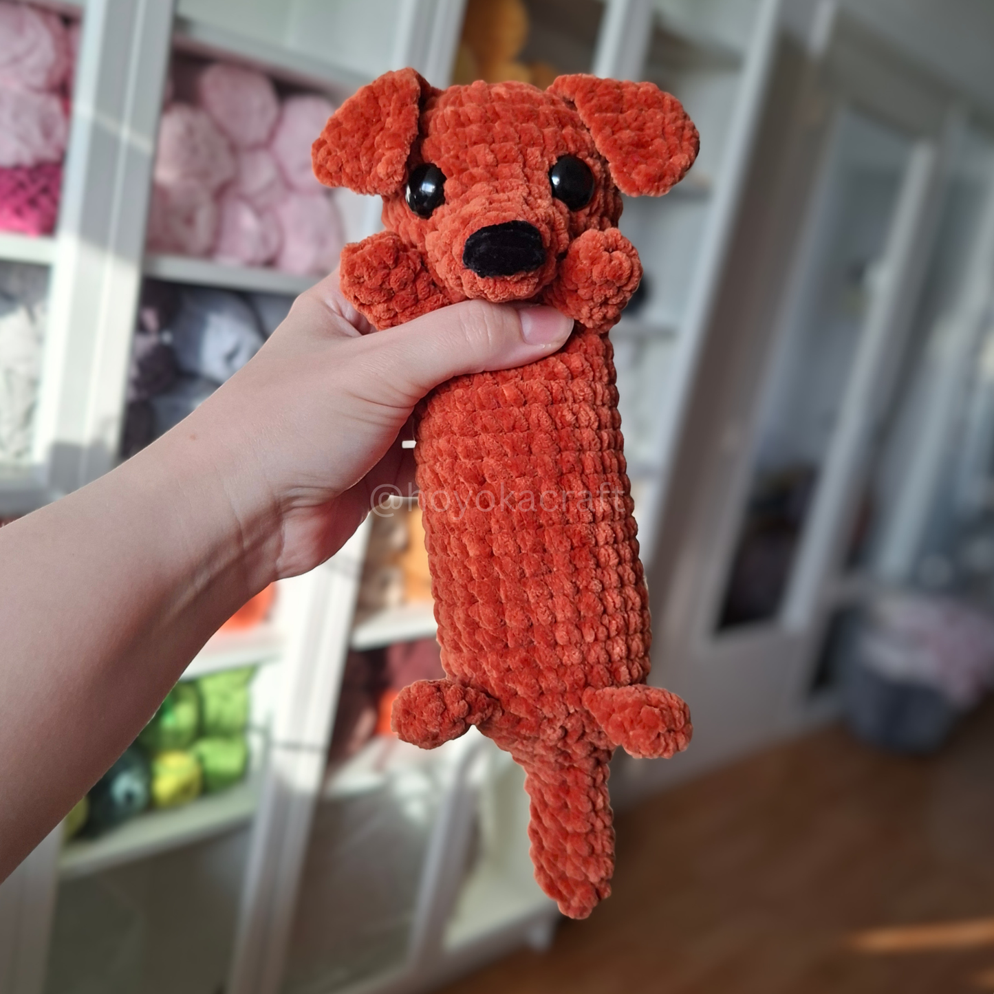 Mini Hot Dog Dachshund Crochet Plush