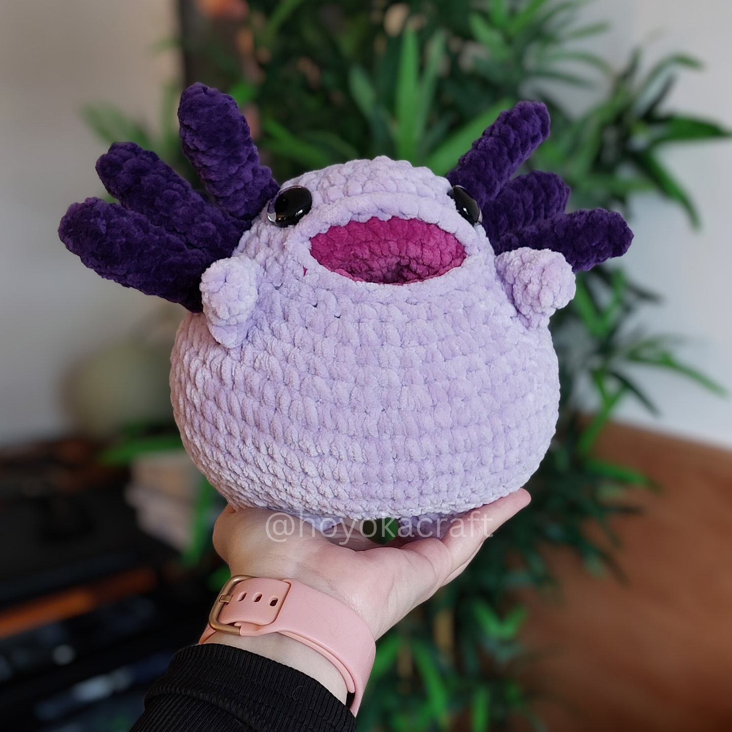 Chubby Axolotl crochet plushie