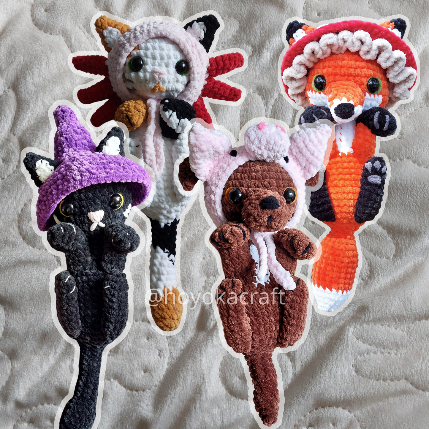 Crochet Pattern Bundle - Animals With Hats