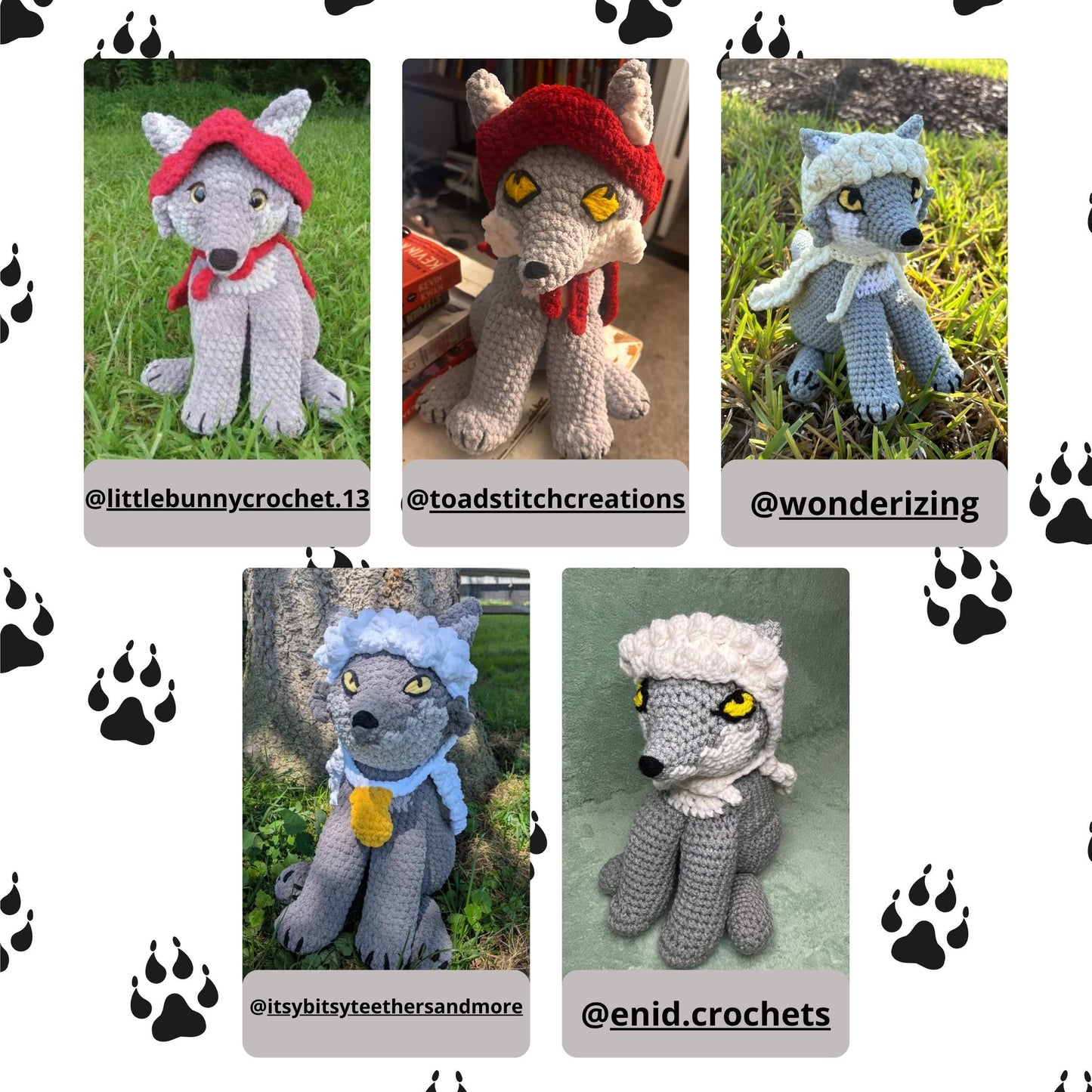 Wolf With 2 Capes crochet pattern - low sew