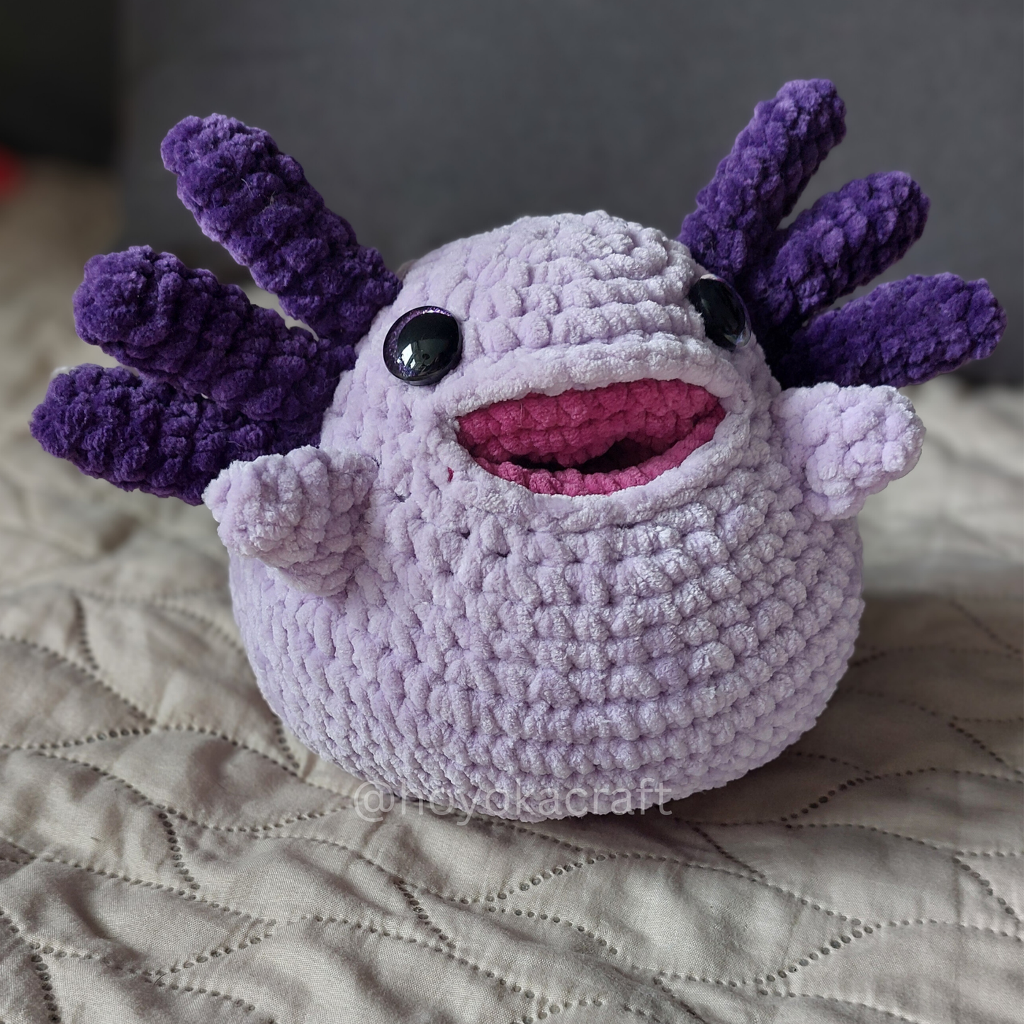 Chubby Axolotl crochet plushie