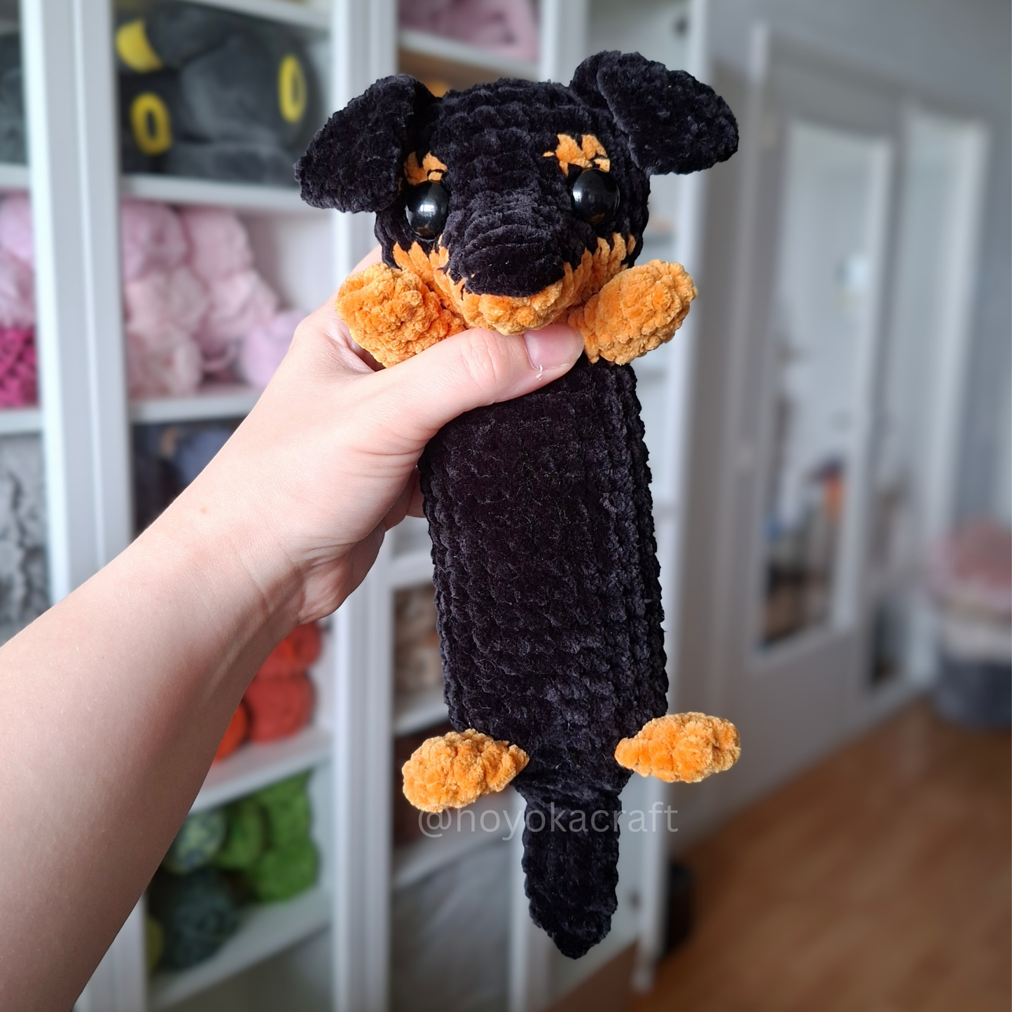 Mini Hot Dog Dachshund Crochet Plush