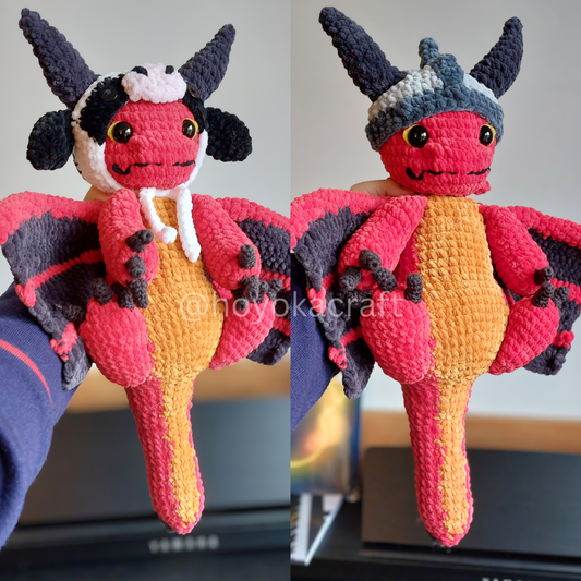 Dragon With Hats crochet pattern