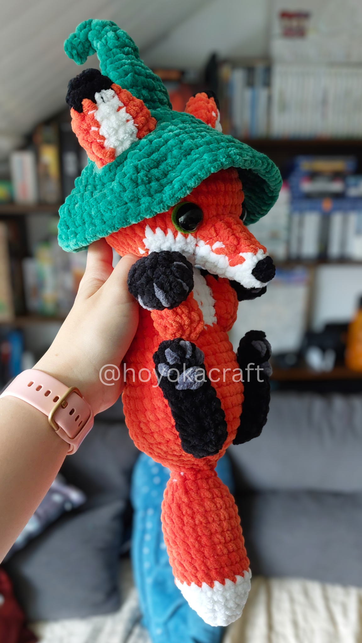 Fox with Witch Hat crochet pattern