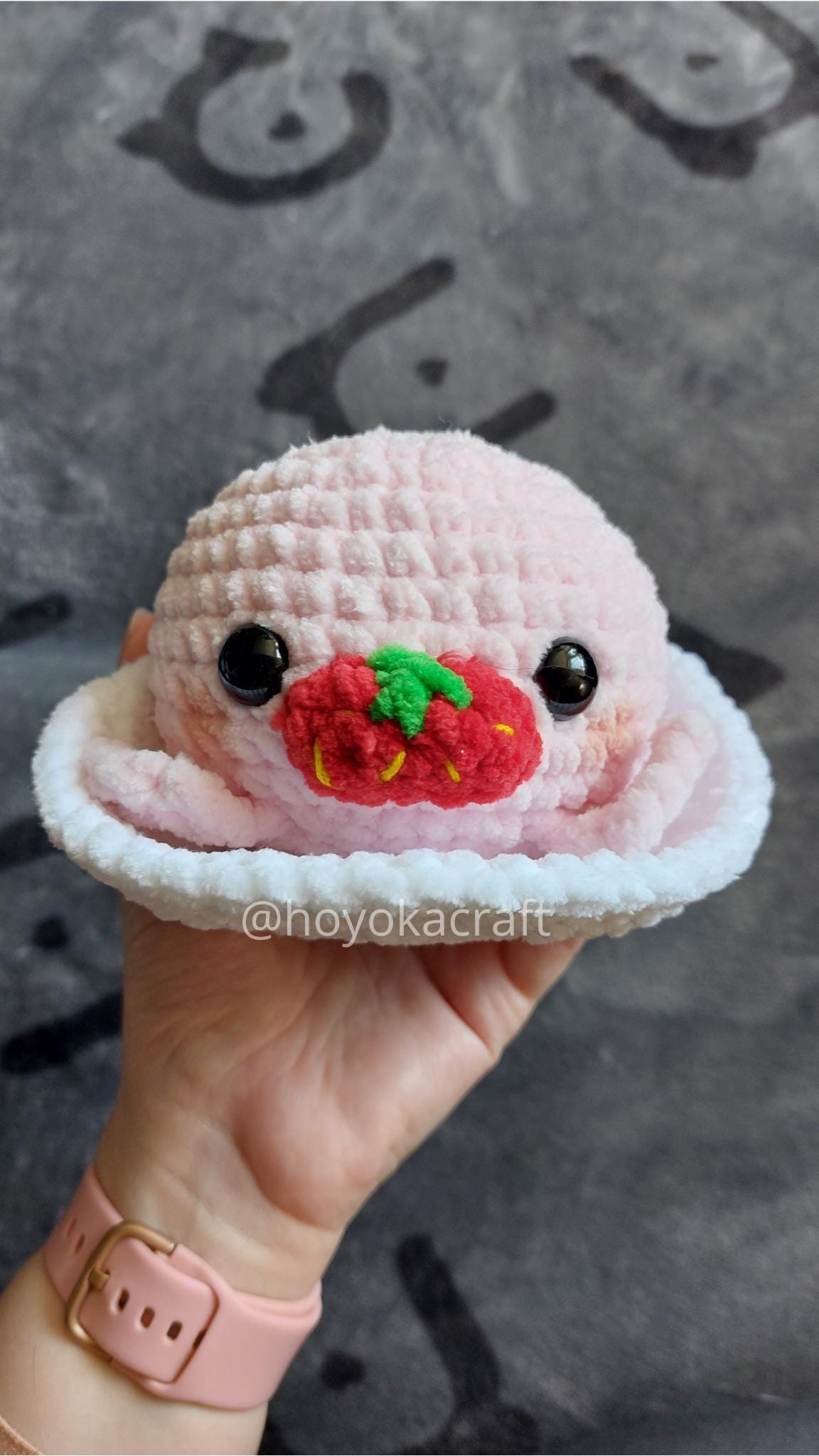 Strawberry Mochi Seal crochet pattern