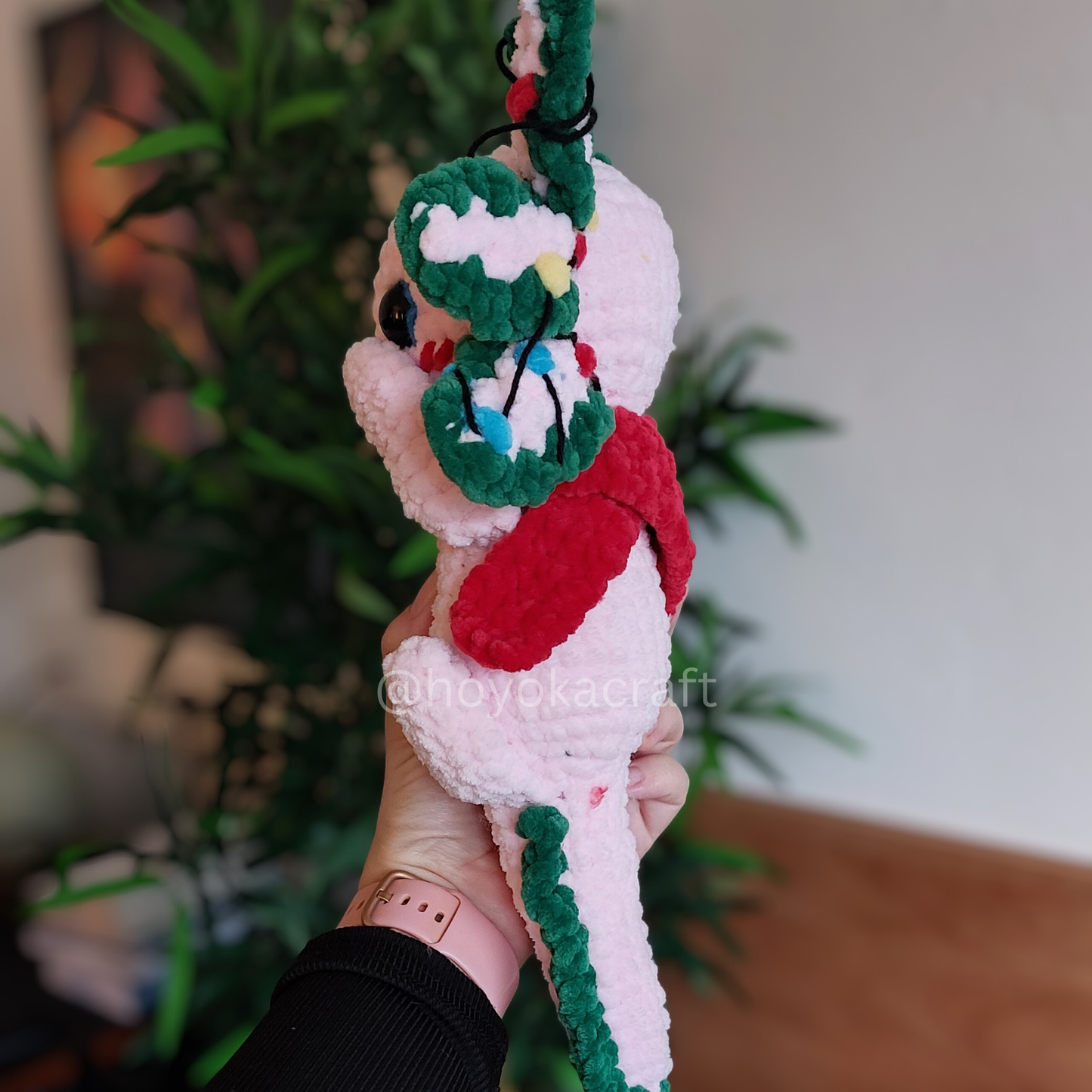 Christmas Axolotl crochet plushie