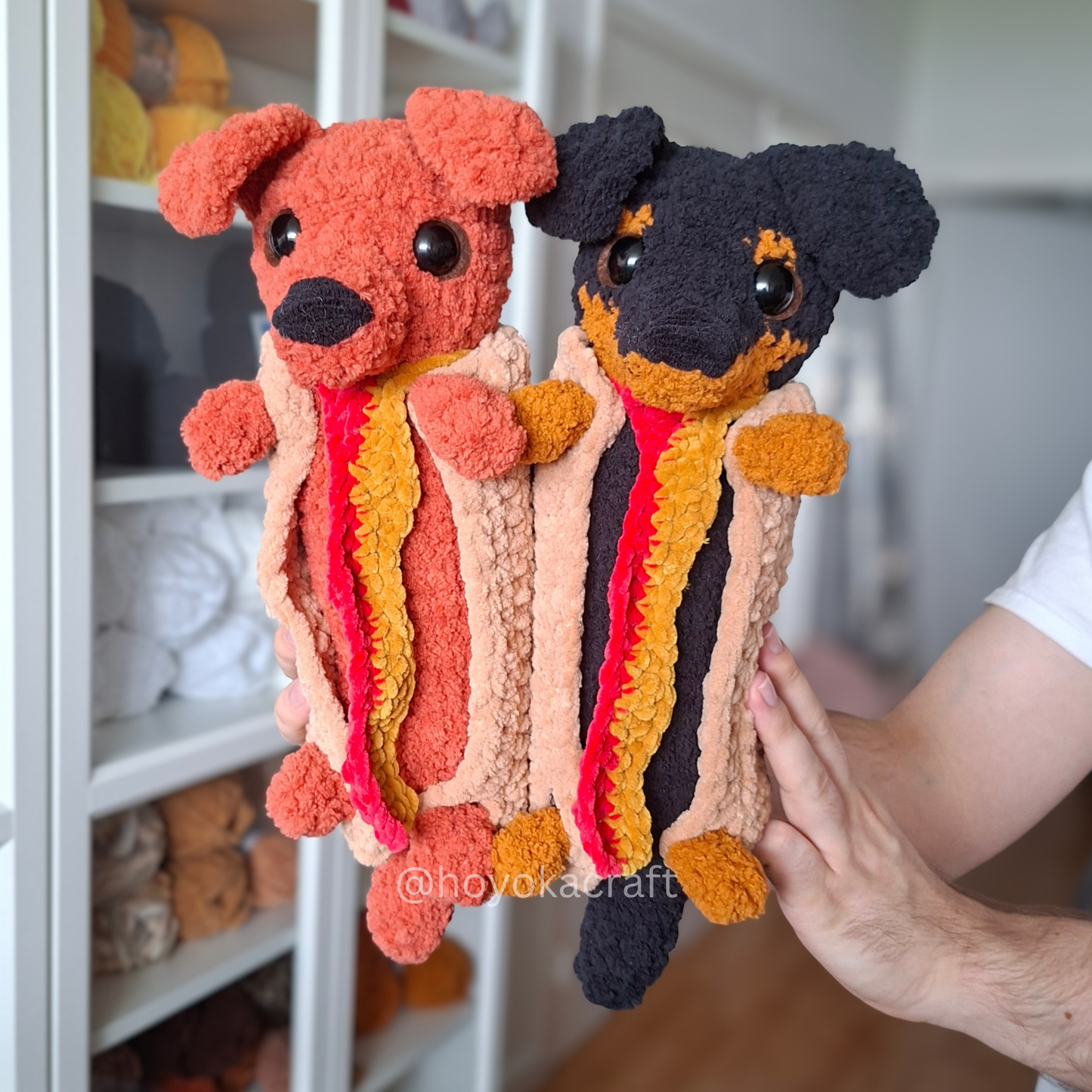 Hot Dog Dachshund Crochet Plush