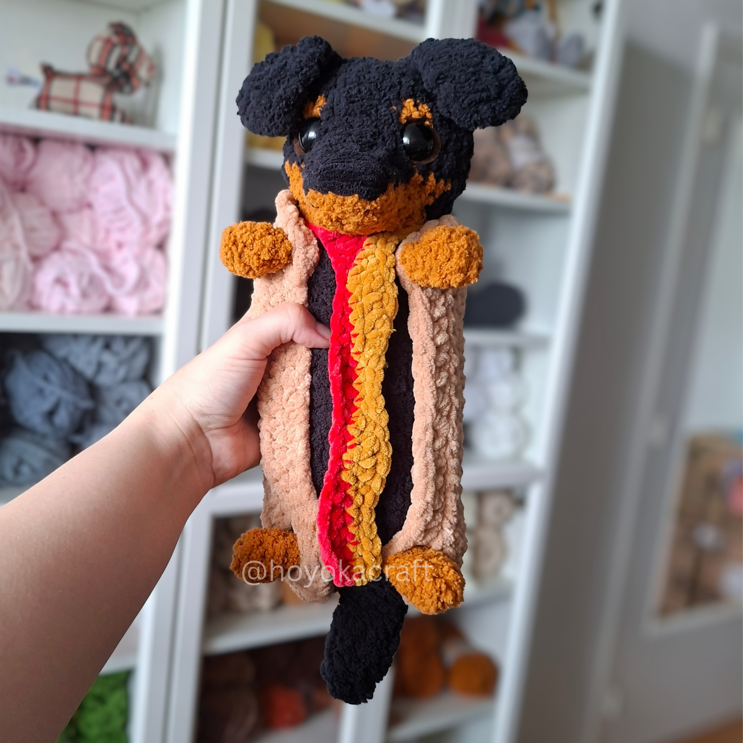 Hot Dog Dachshund Crochet Plush