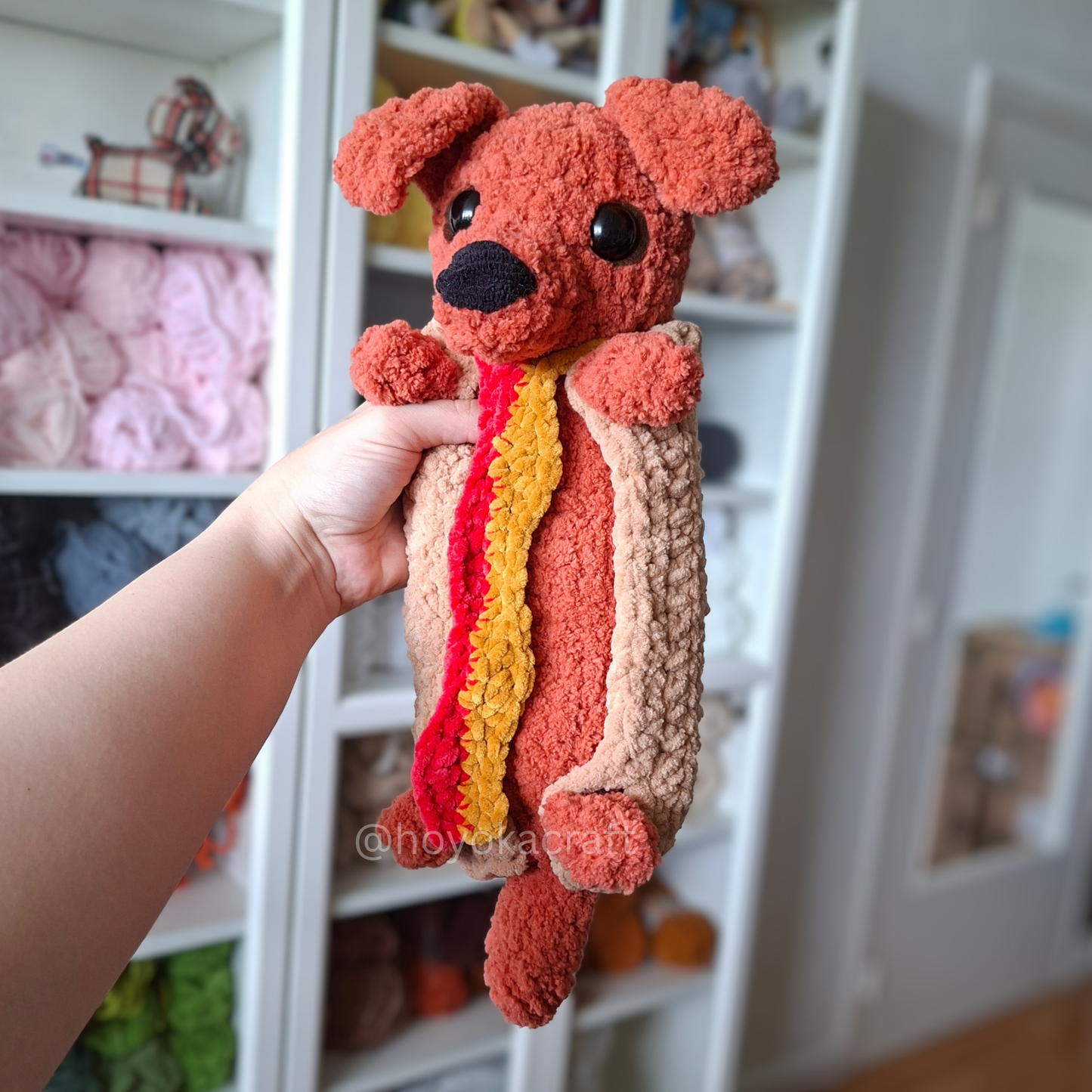 Hot Dog Dachshund Crochet Plush
