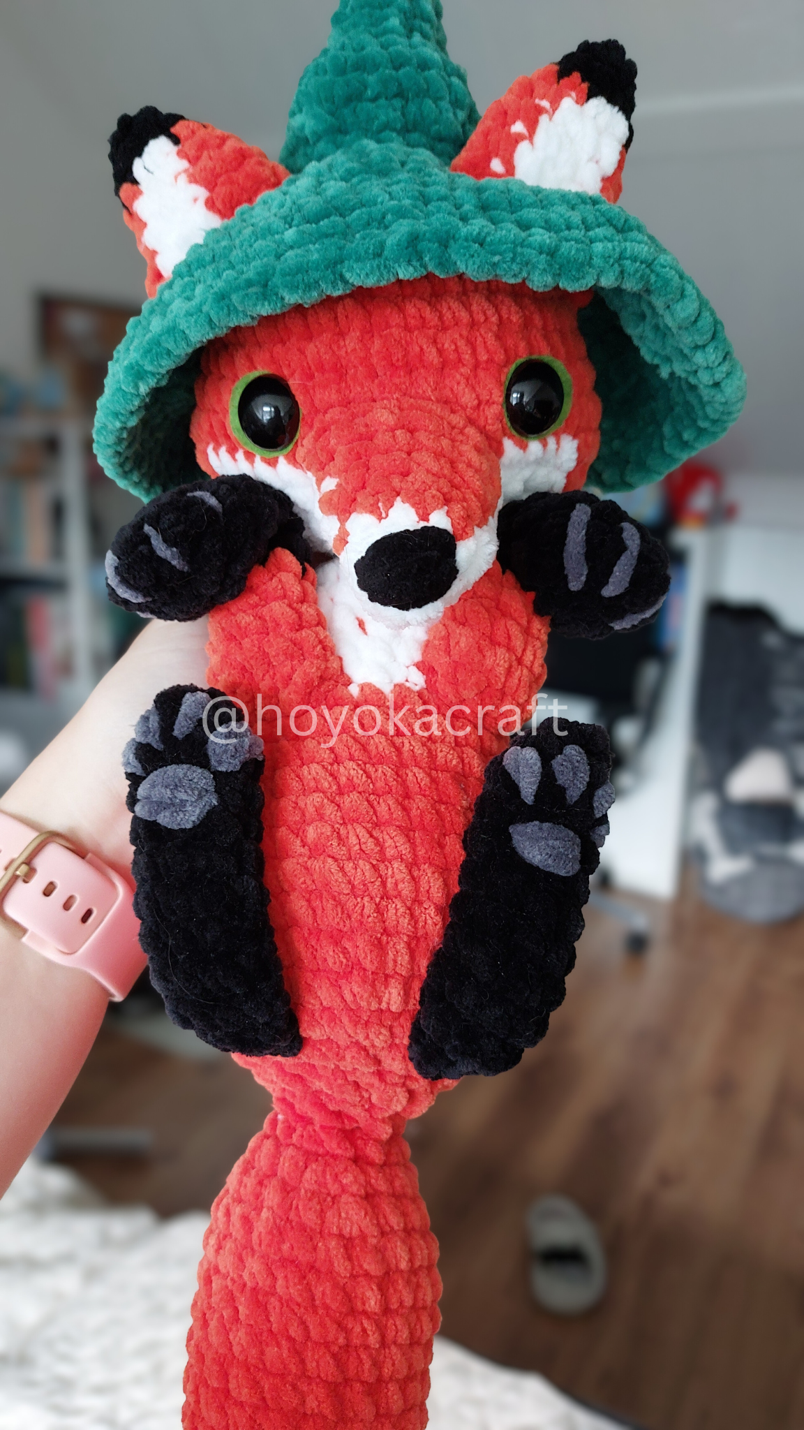Fox with Witch Hat crochet pattern