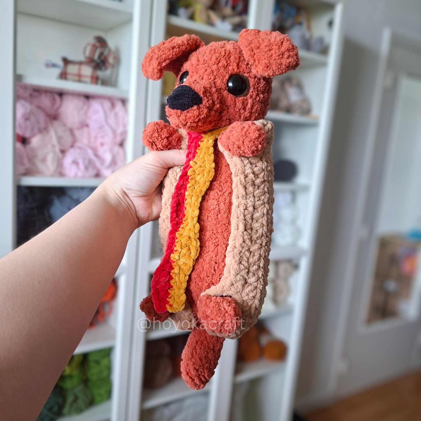 Hot Dog Dachshund Crochet Plush