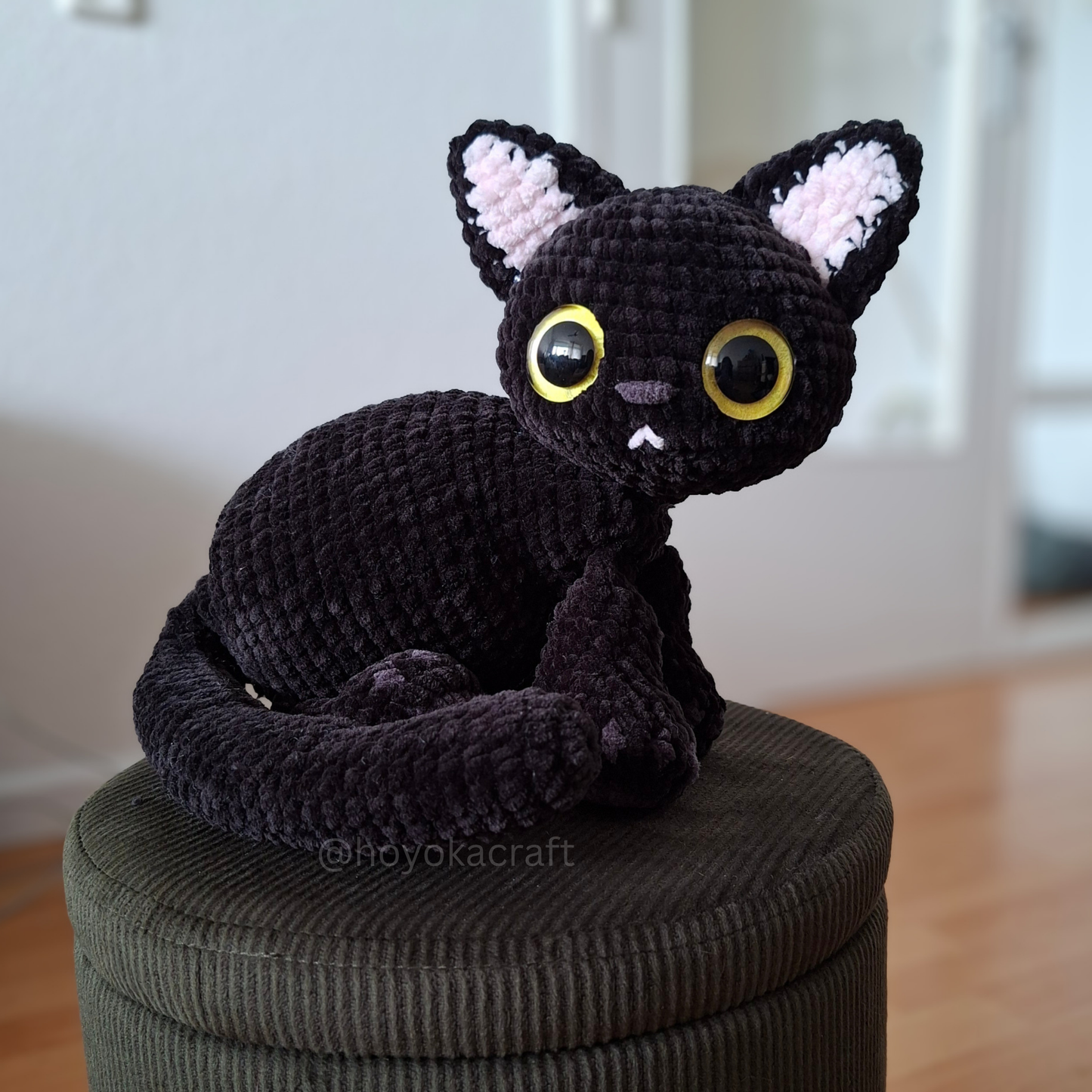 Black Kitty Crochet Plush