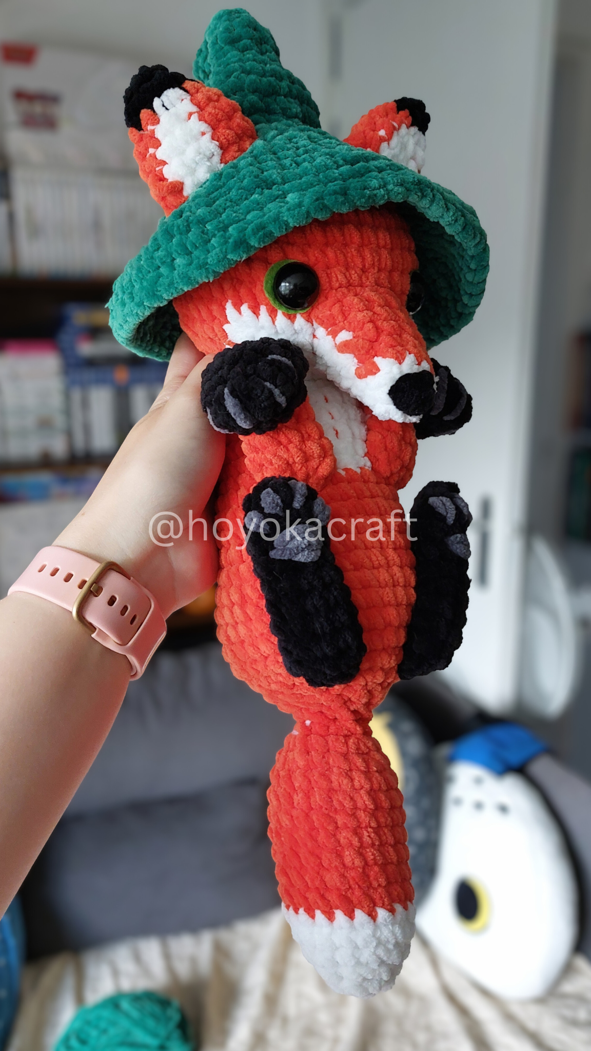 Fox with Witch Hat crochet pattern