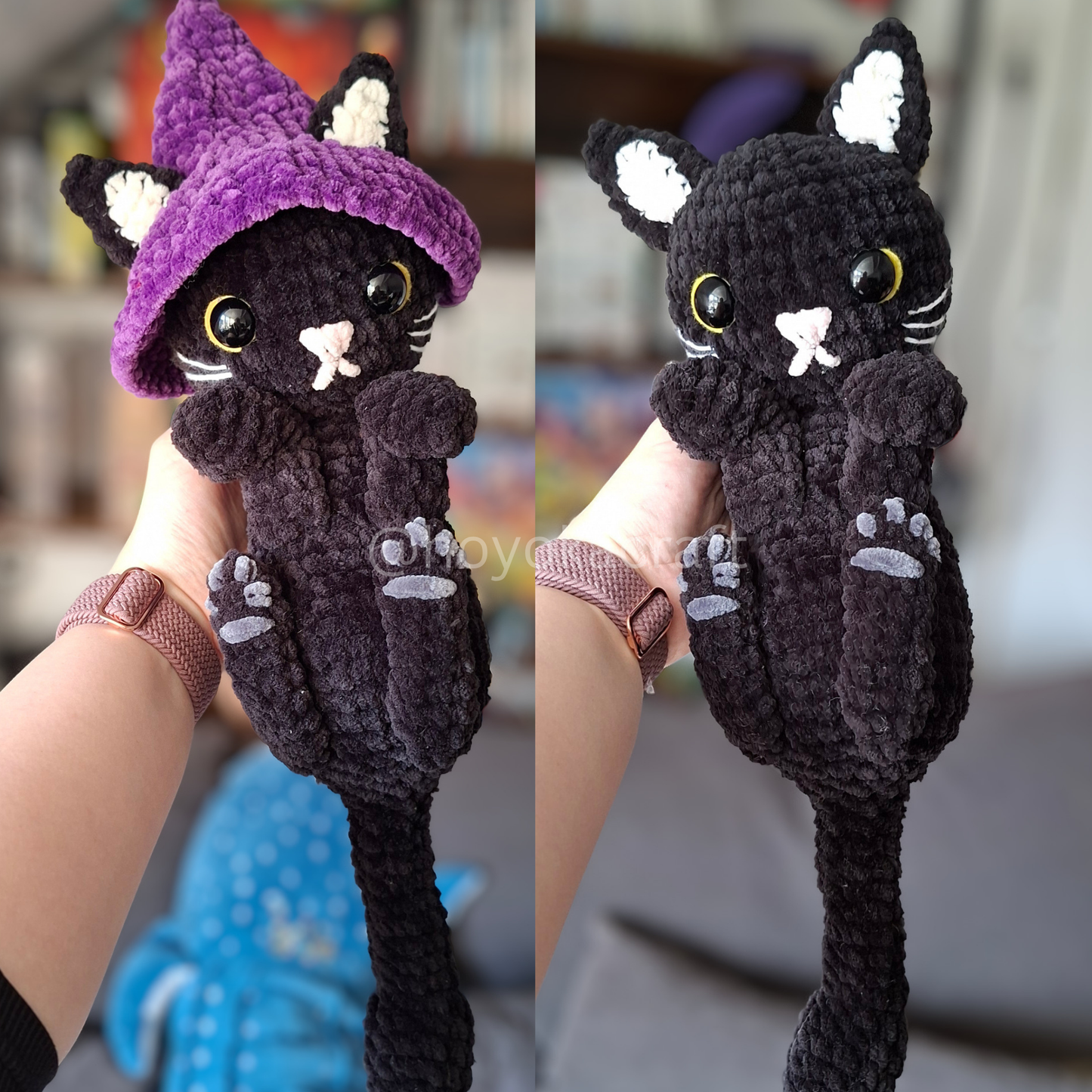 Witchy Cat Crochet Plush