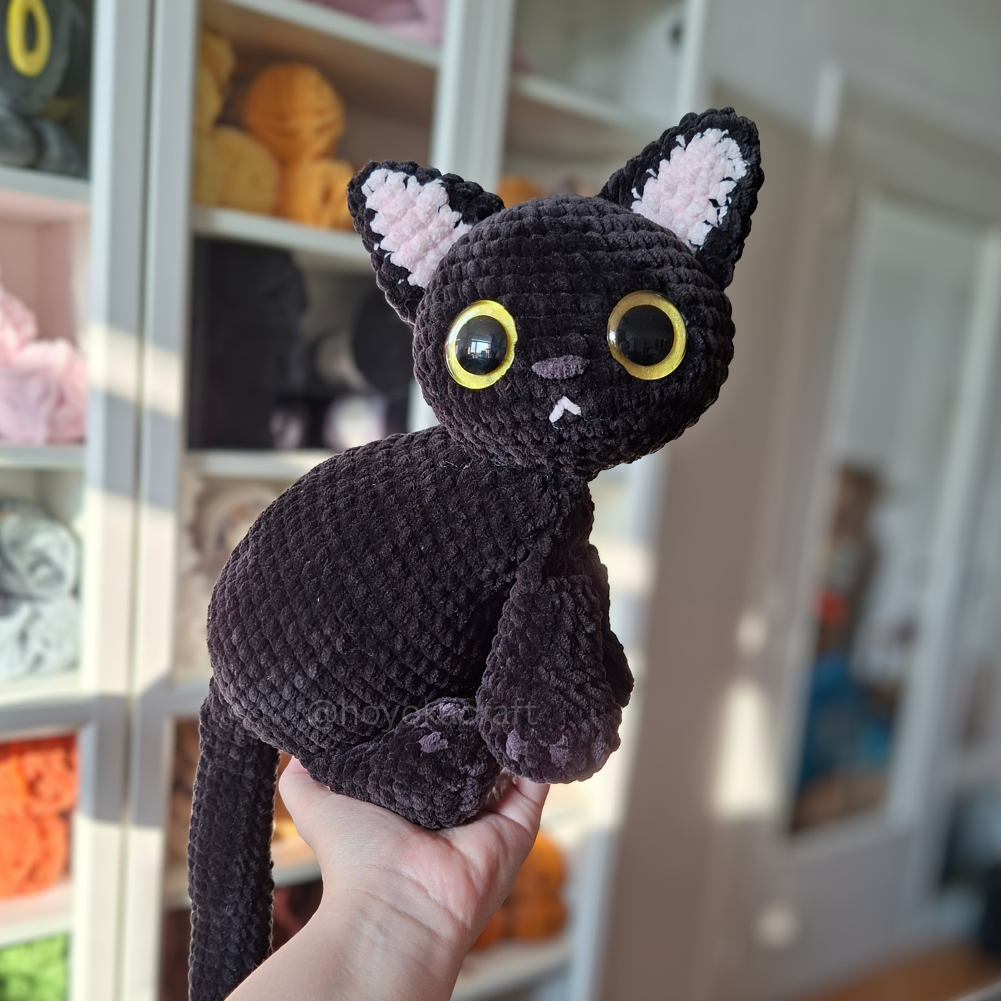 Black Kitty Crochet Plush