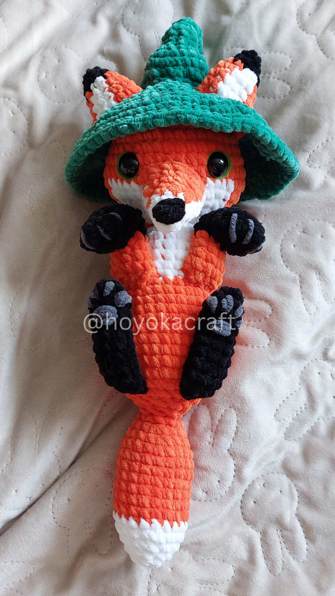 Fox with Witch Hat crochet pattern