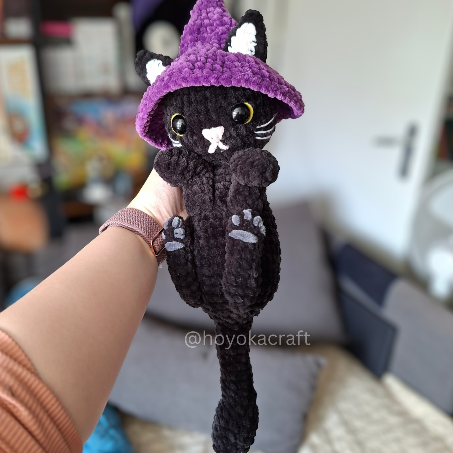 Witchy Cat Crochet Plush