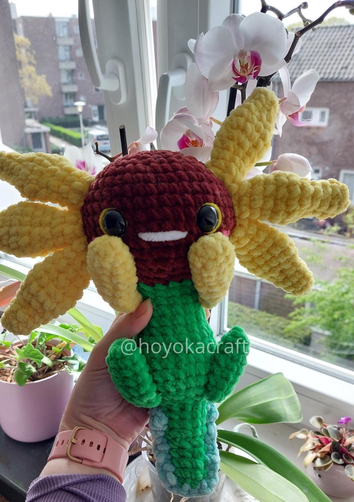 Sunflower Axolotl crochet pattern