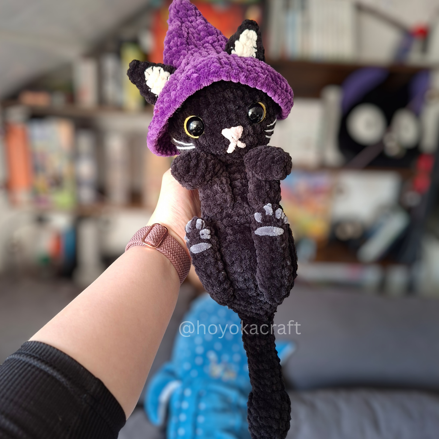 Witchy Cat Crochet Plush