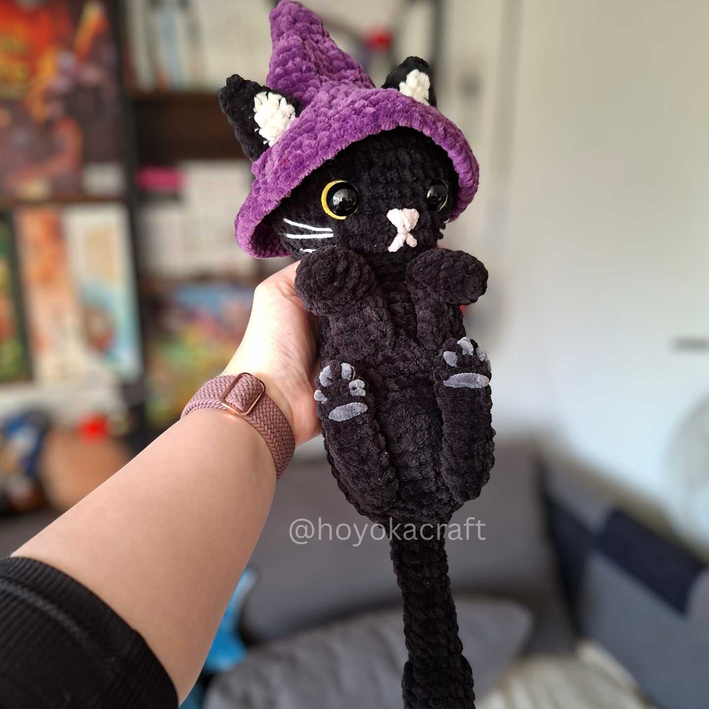 Witchy Cat Crochet Plush