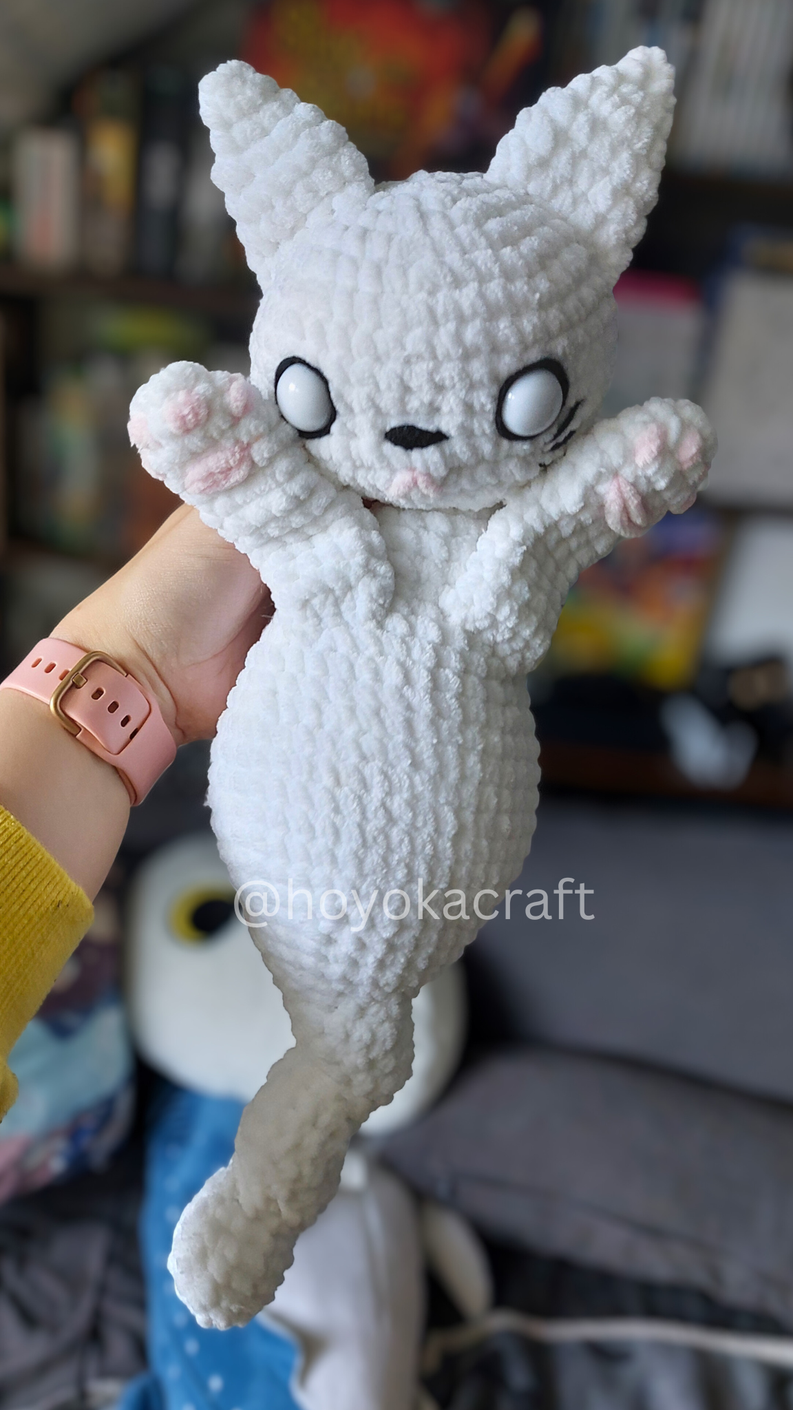 Ghost Kitty with a Pumpkin hat crochet pattern