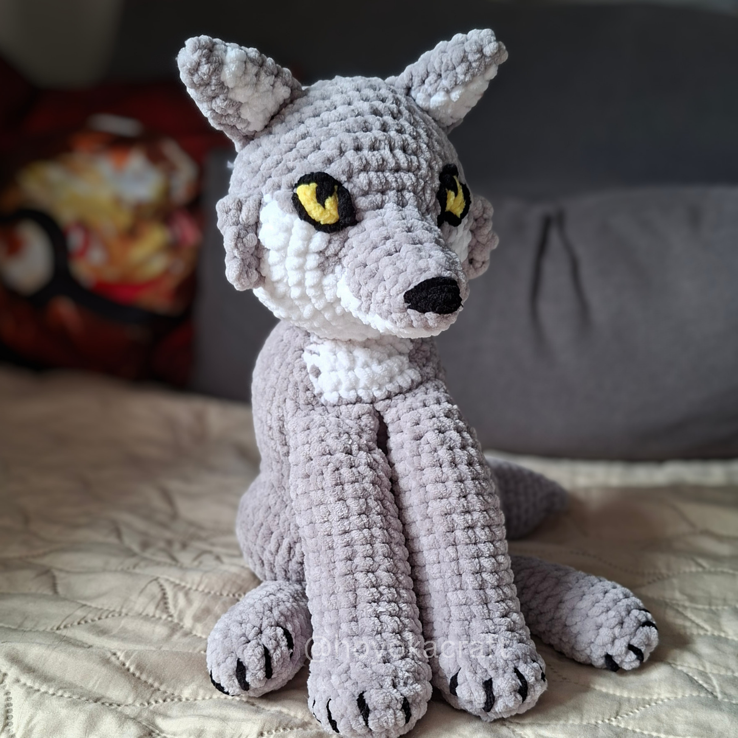Wolf Crochet Plush in Removable Red Hood Cape and Sheep Cape