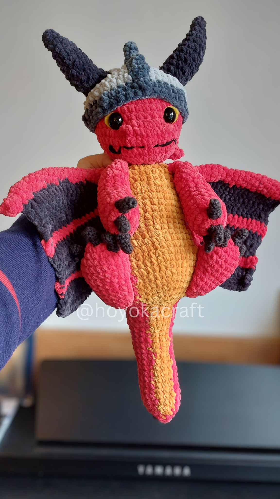 Dragon With Hats crochet pattern