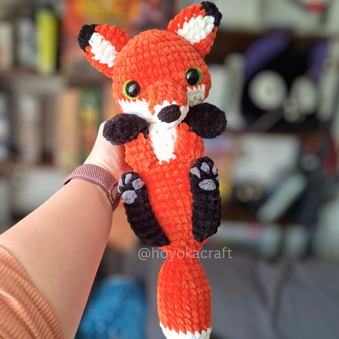 Fox Crochet Plush in a Removable Witch Hat