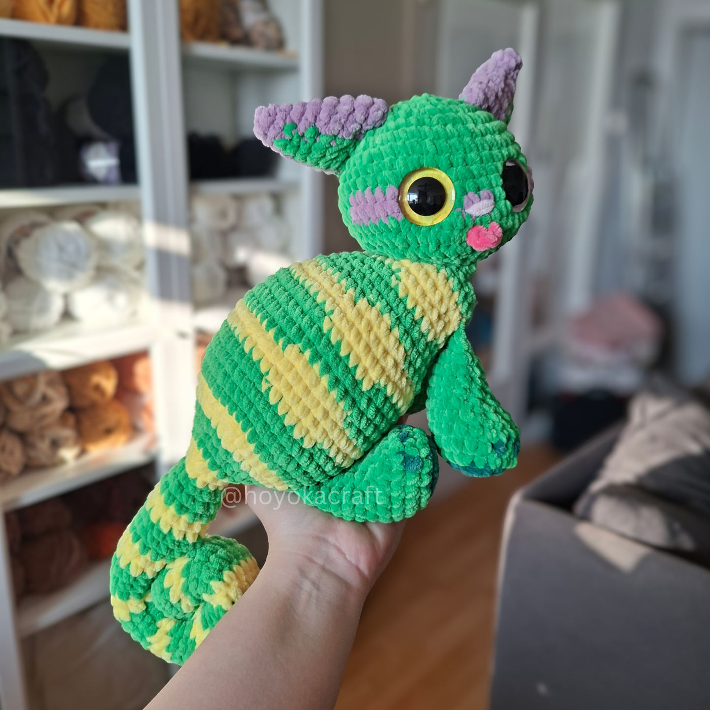 Chameleon Cat Crochet Plush