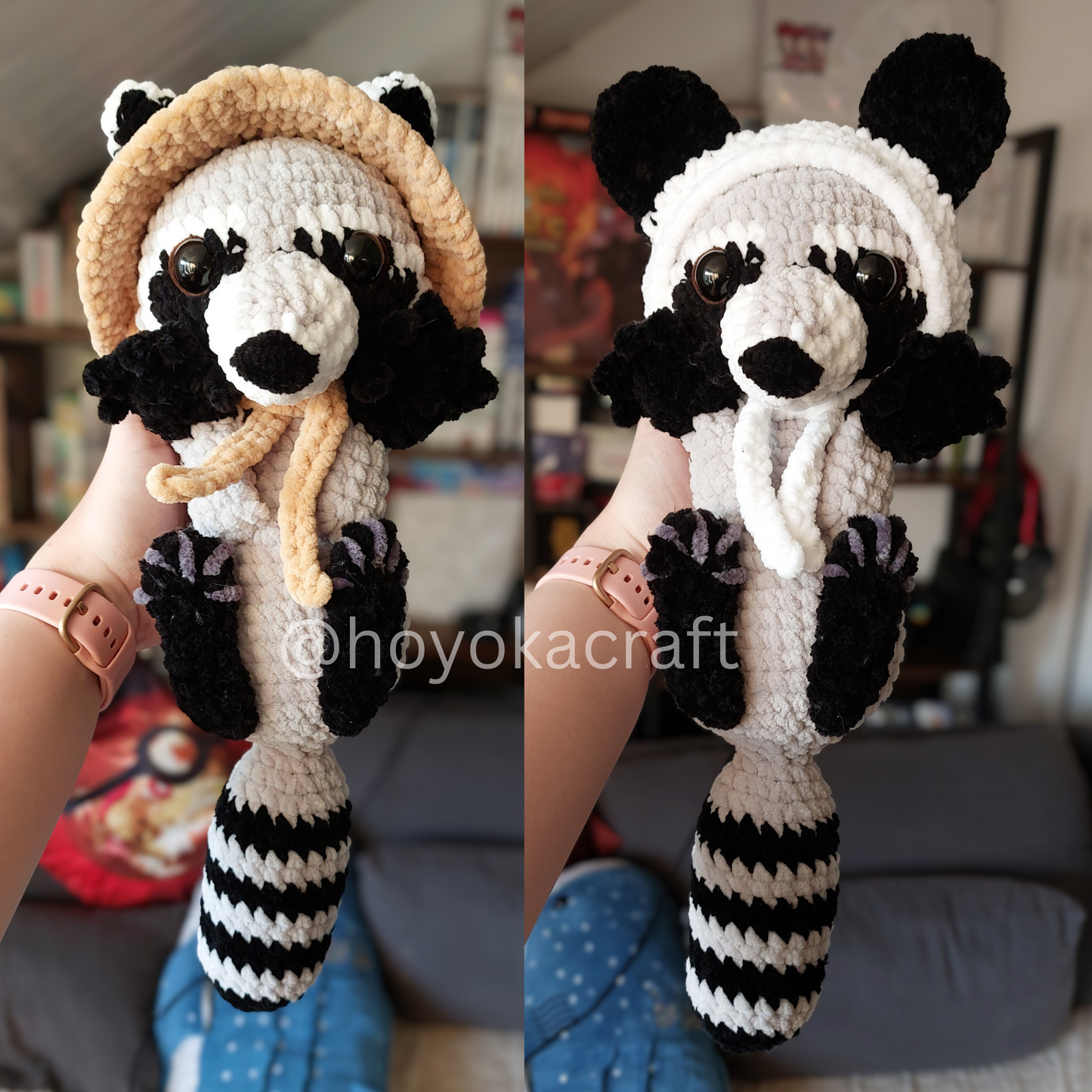Raccoon With Hats crochet pattern