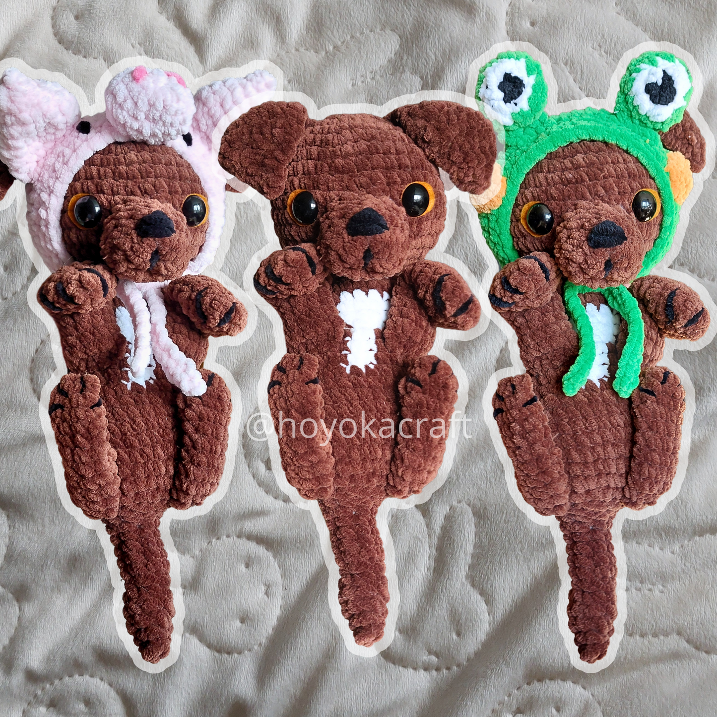 Puppy With Hats crochet pattern