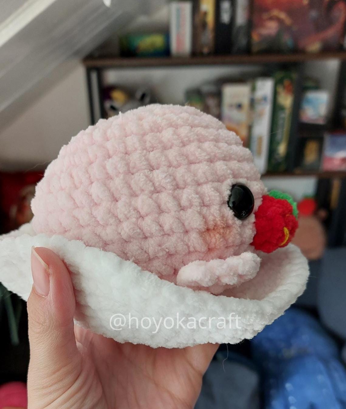 Strawberry Mochi Seal crochet pattern