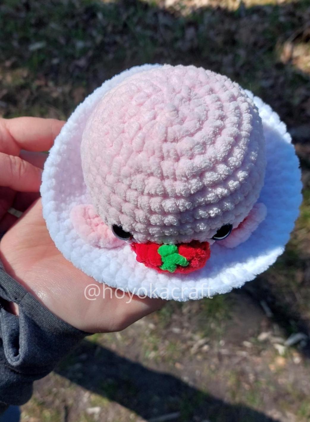Strawberry Mochi Seal crochet pattern
