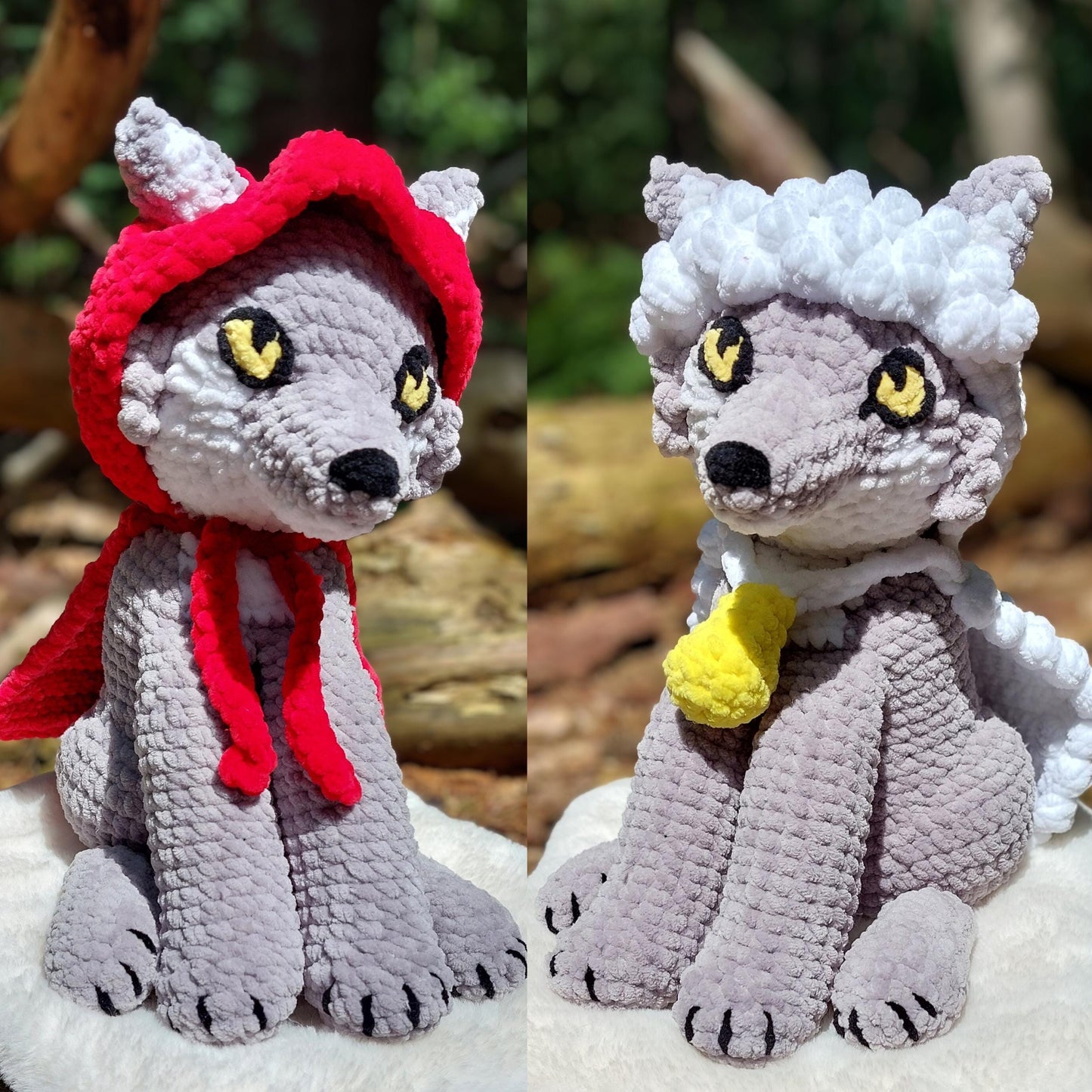 Wolf With 2 Capes crochet pattern - low sew