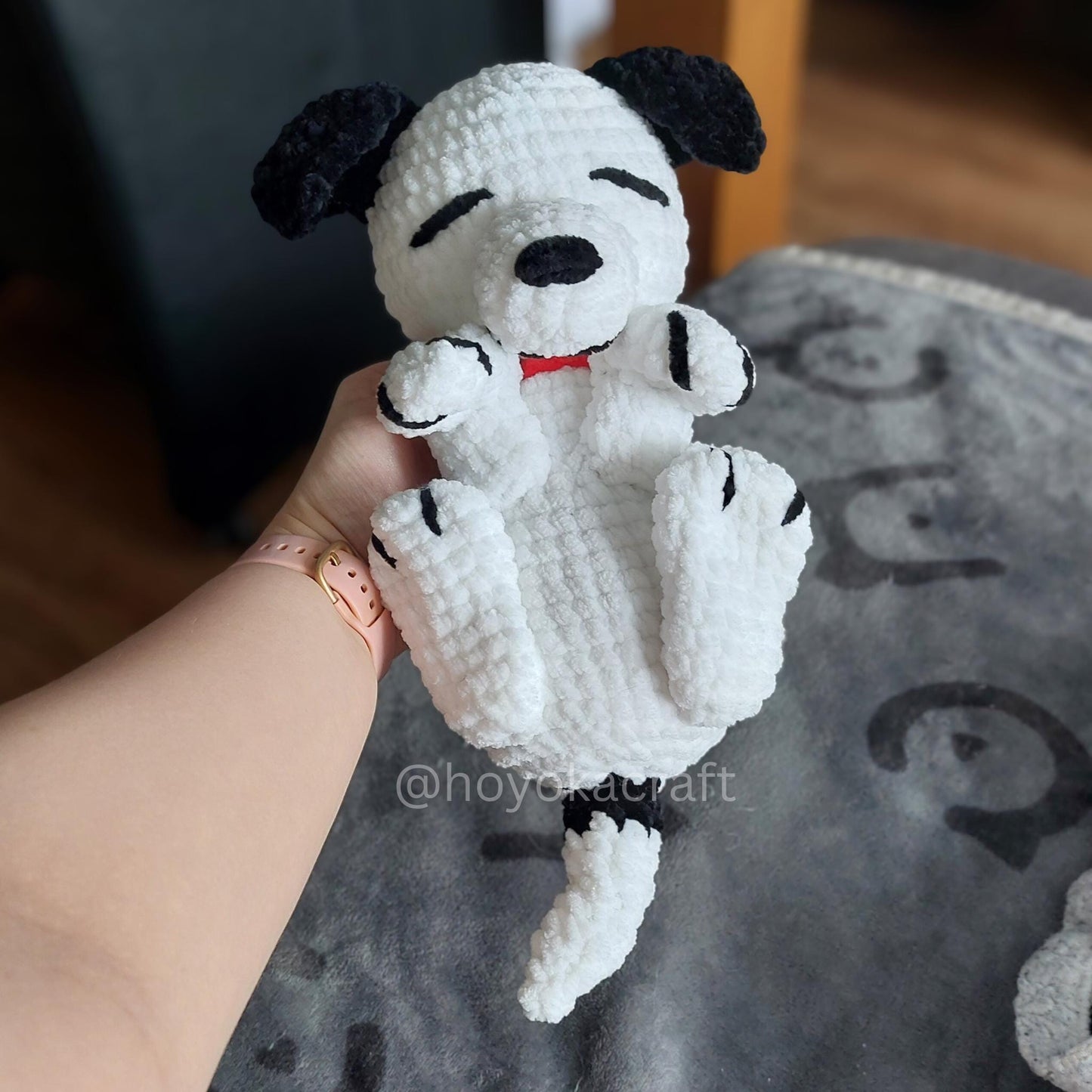 Dog Amigurumi Crochet Plush | Black and White Puppy Plush