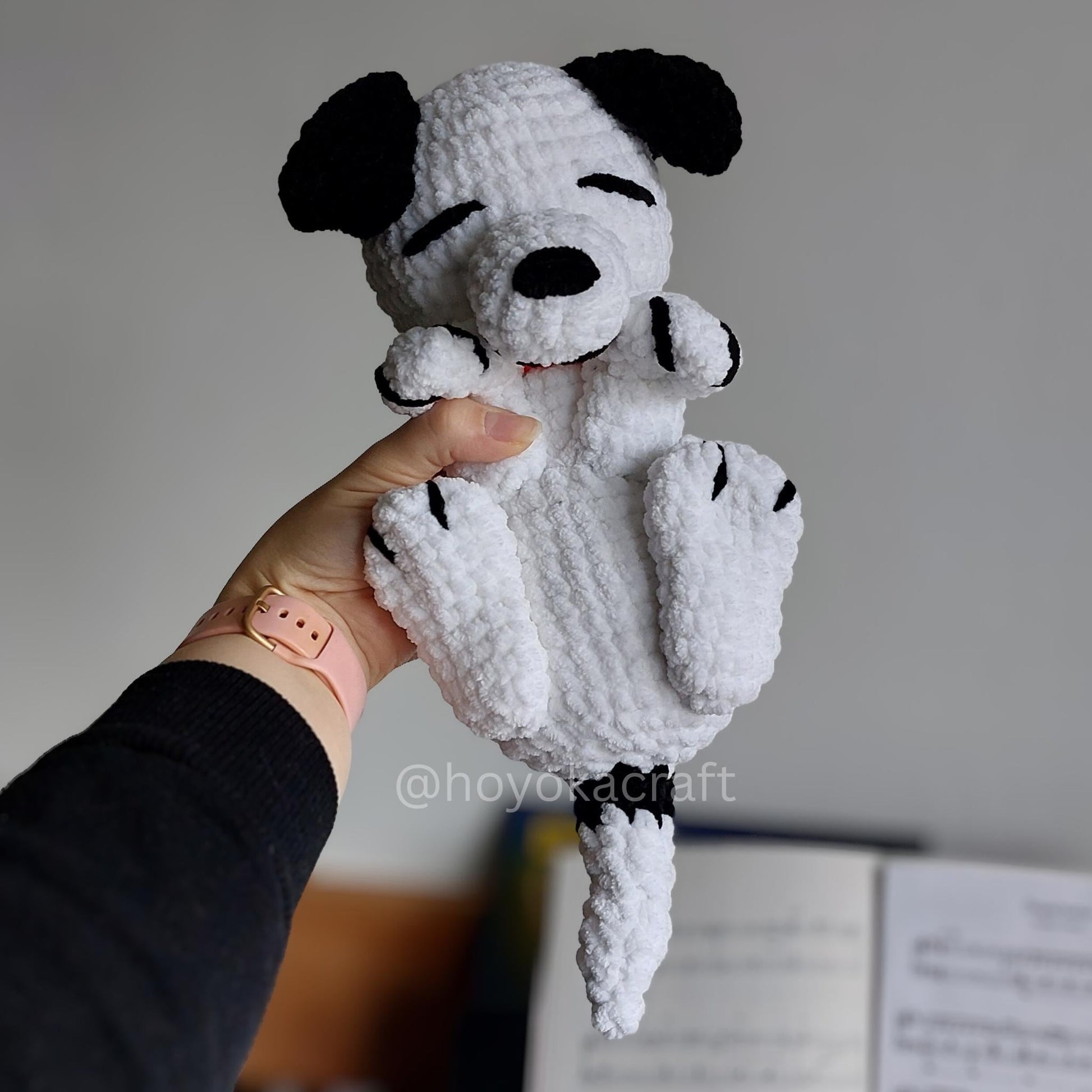 Dog Amigurumi Crochet Plush | Black and White Puppy Plush