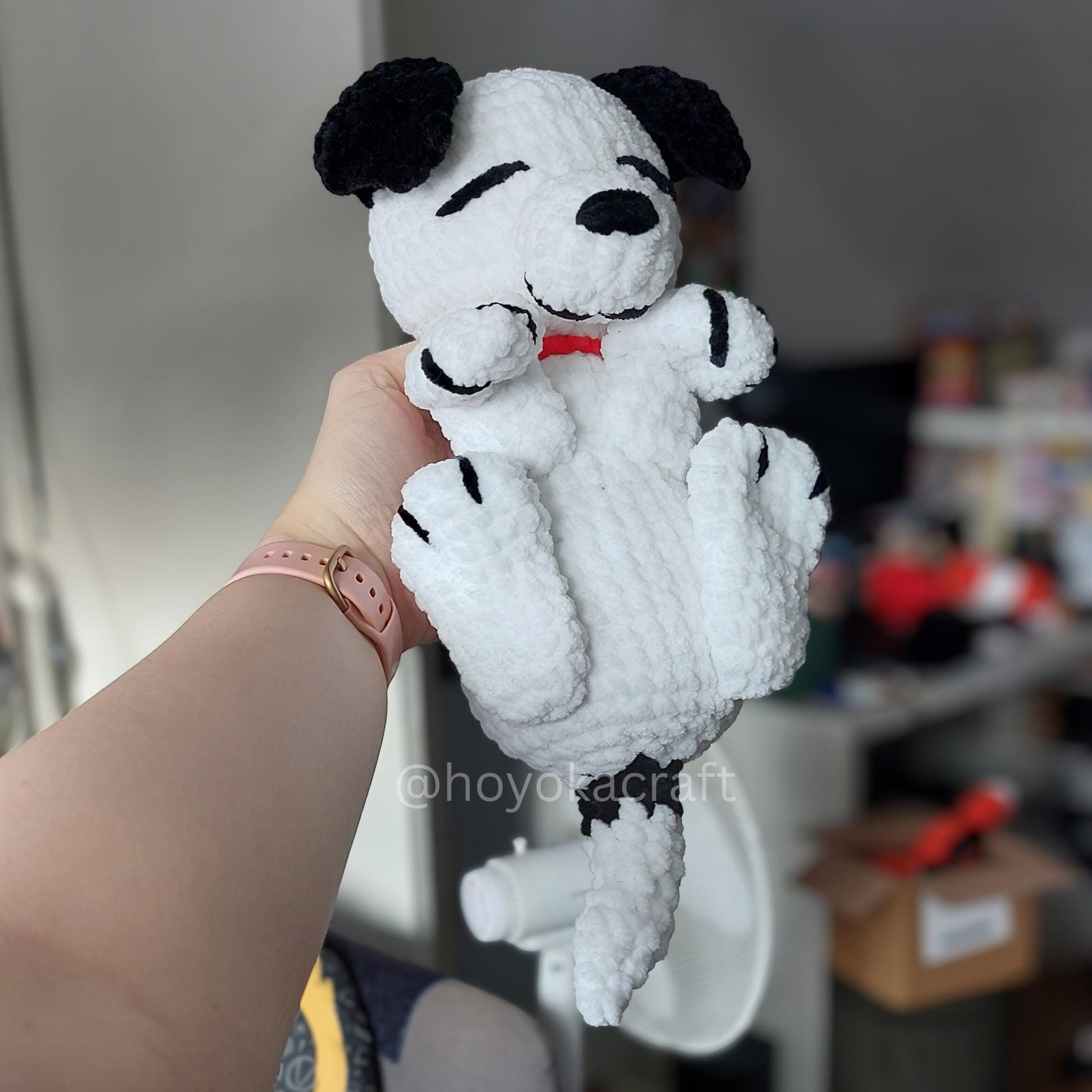 Dog Amigurumi Crochet Plush | Black and White Puppy Plush