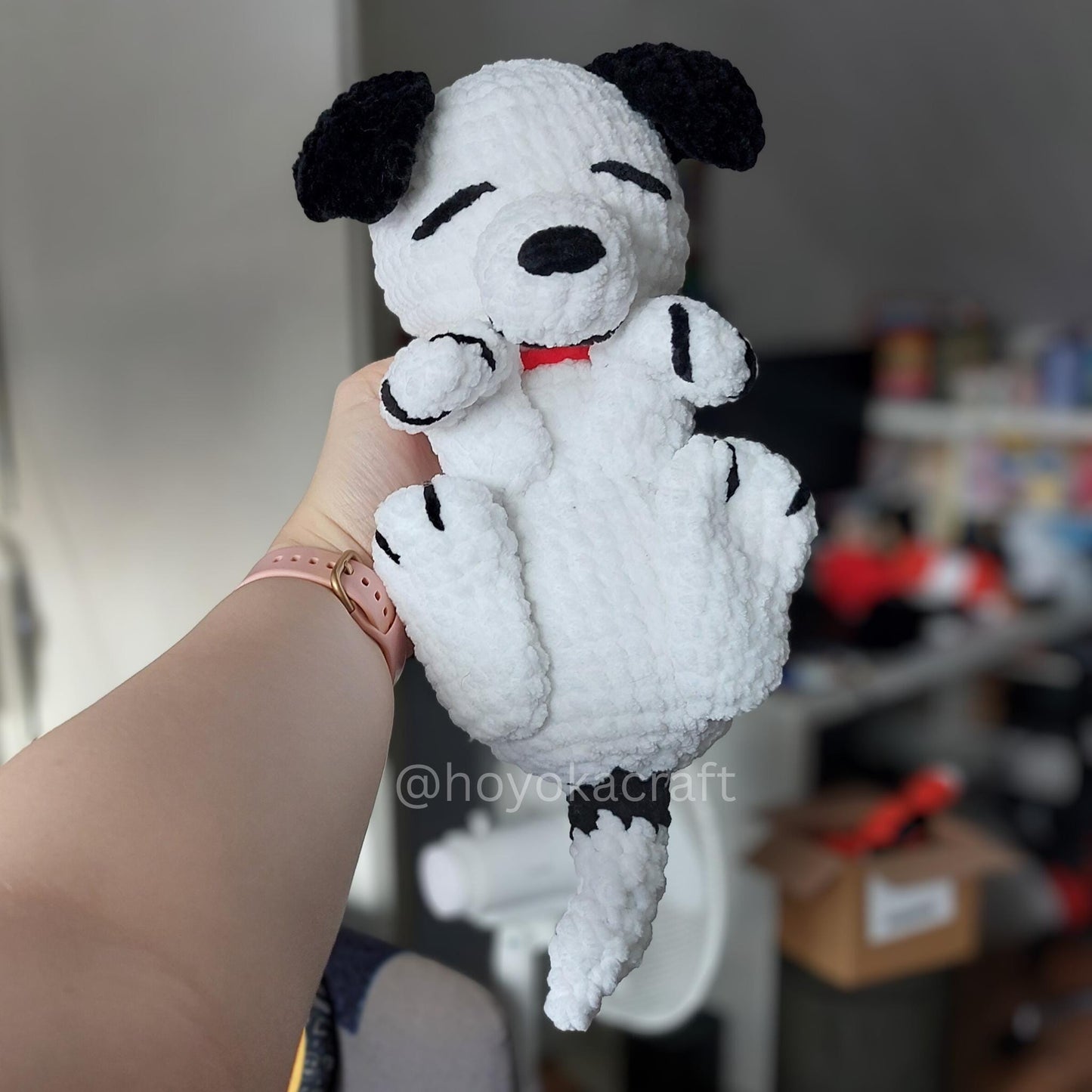 Dog Amigurumi Crochet Plush | Black and White Puppy Plush