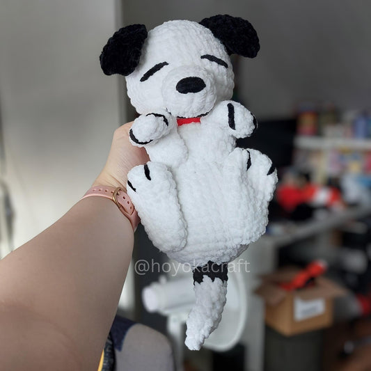 Dog Amigurumi Crochet Plush | Black and White Puppy Plush